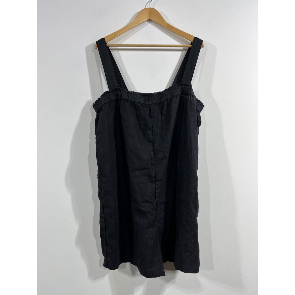 J.Crew Resort Coastal Preppy 100% Linen Minimalist Nautical Romper Jumpsuit XXL